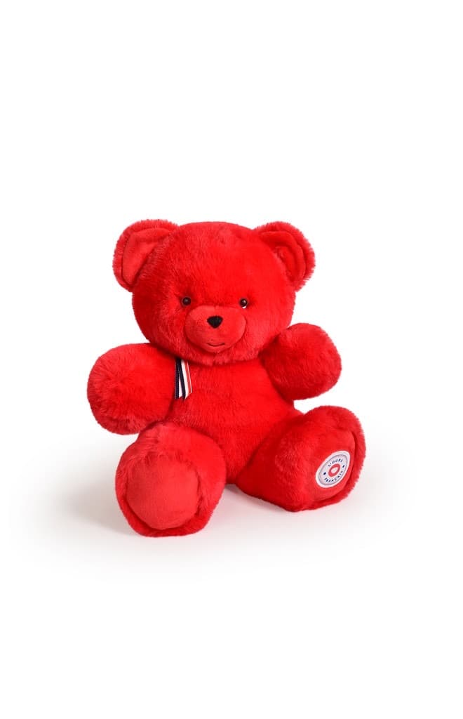 Peluche ours rouge — L’Ours Français — bouquet peluche Wardaty Flowers