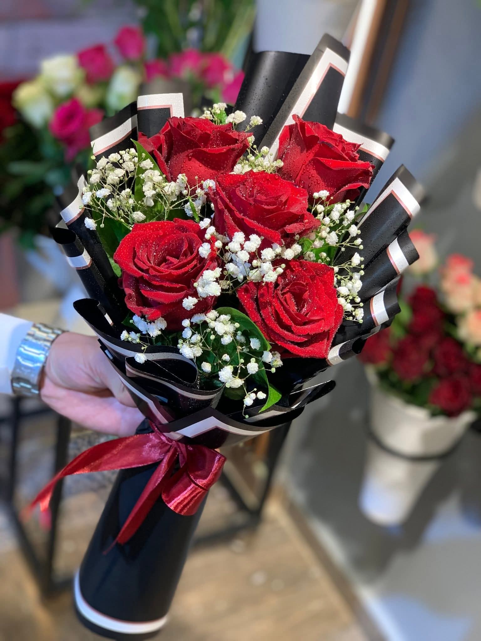 Bouquet rouge — bouquet naturel Wardaty Flowers