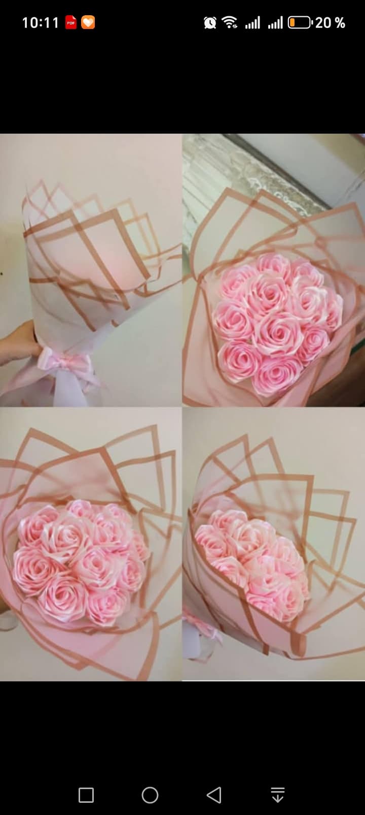 Bouquet satin rose classe — bouquet naturel Wardaty Flowers